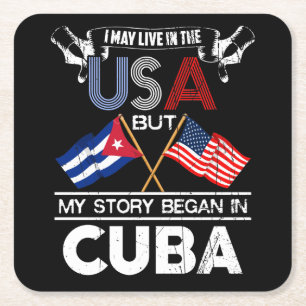 Ich mag in den USA leben, aber meine Geschichte be Rechteckiger Pappuntersetzer