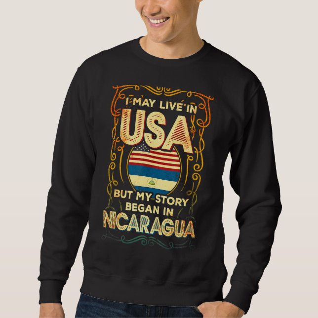 Ich mag in den USA leben, aber meine Geschichte be Sweatshirt (Vorderseite)