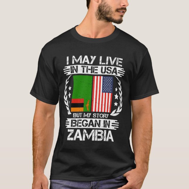 Ich mag in den USA leben, aber meine Geschichte be T-Shirt (Vorderseite)