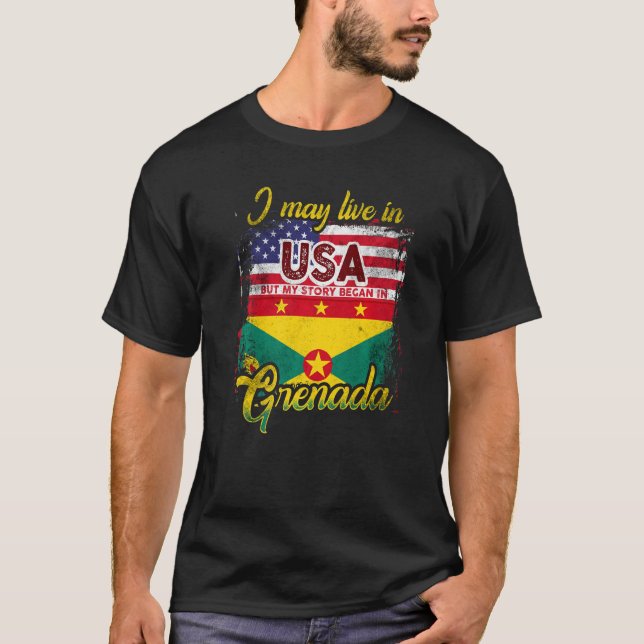 Ich mag in den USA leben, aber meine Geschichte be T-Shirt (Vorderseite)