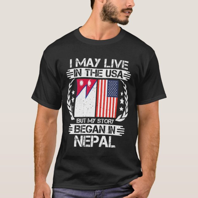 Ich mag in den USA leben, aber meine Geschichte be T-Shirt (Vorderseite)