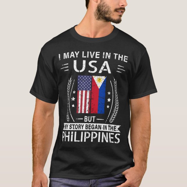 Ich mag in den USA leben, aber meine Geschichte be T-Shirt (Vorderseite)