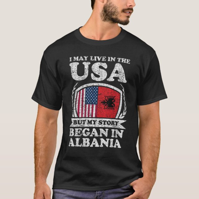 Ich mag in den USA leben, aber meine Geschichte be T-Shirt (Vorderseite)