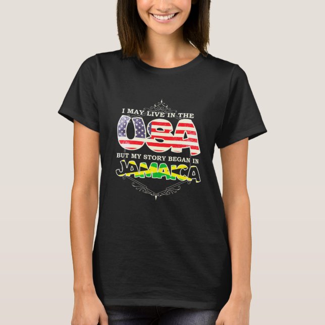 Ich mag in den USA leben, aber meine Geschichte be T-Shirt (Vorderseite)