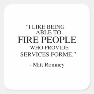 Ich mag in der Lage sein, Leute zu feuern Quadratischer Aufkleber