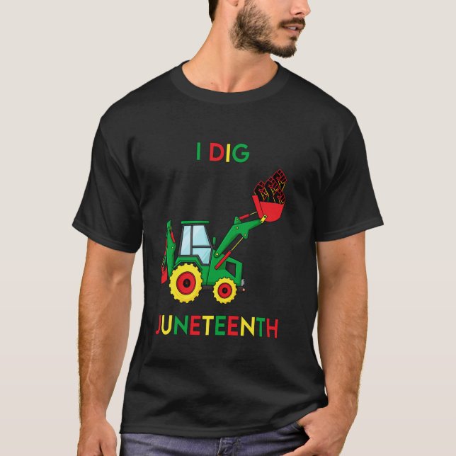 Ich mag Juneteenth-Fäuste-Traktor Lustiger Kleinki T-Shirt (Vorderseite)