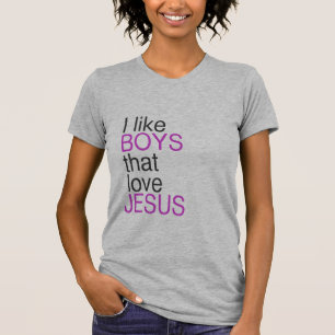 Ich mag Jungen dieses Liebe Jesus-Shirt (Licht) T-Shirt