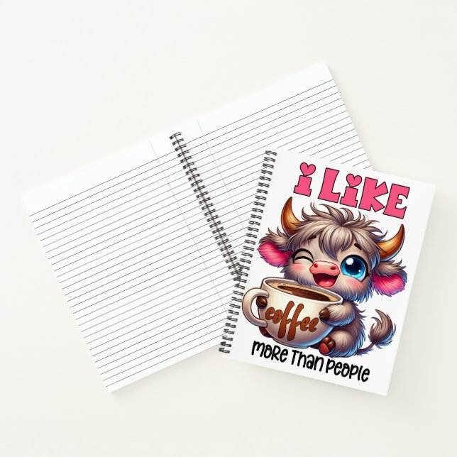 Ich mag Kaffee mehr als Menschen  Notizbuch (Innenseite)