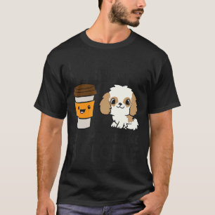 Ich mag Kaffee mein schicker Tzu Hund und vielleic T-Shirt