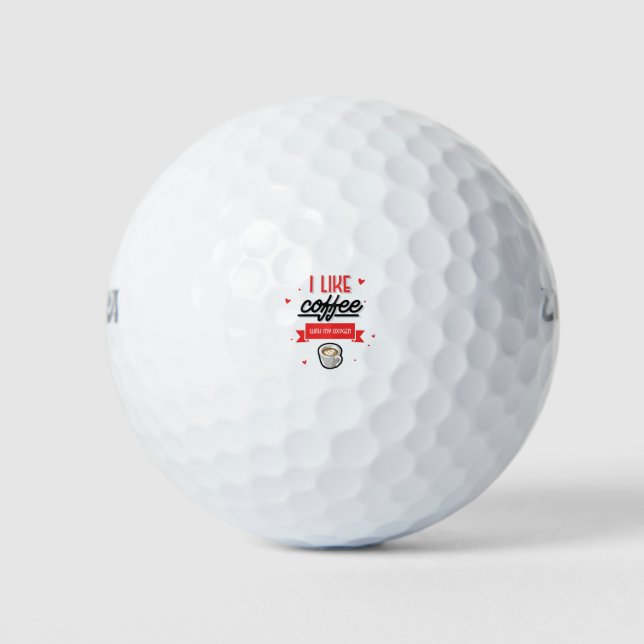 Ich mag Kaffee mit meinem Sauerstoff Golfball (Vorderseite)