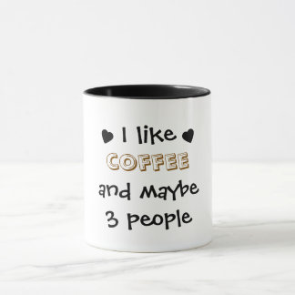 Ich mag Kaffee und vielleicht 3 Personen Tasse