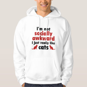 Ich mag Katzen einfach nur Hoodie
