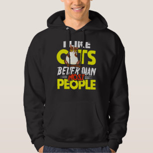 Ich mag Katzen mehr als Leute für Katzen Hoodie