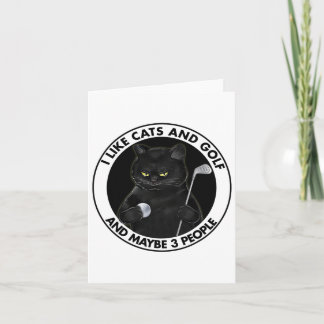 Ich mag Katzen und Golf und vielleicht 3 Leute, di Karte