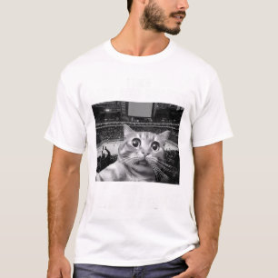 Ich mag Katzen und Hockey vielleicht 3 Leute Lusti T-Shirt