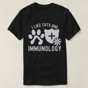 Ich mag Katzen und Immunologie T-Shirt