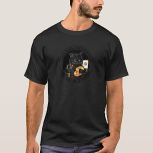 Ich mag Katzen und Malerei und vielleicht 3 Künstl T-Shirt