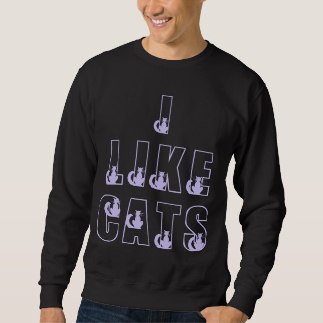 Ich mag Katzensüßer Sweatshirt (Vorderseite)