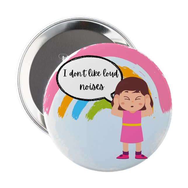 Ich mag keinen lauten Lärm Pin-Abzeichen Button (I dont like loud noise Badge button pin)