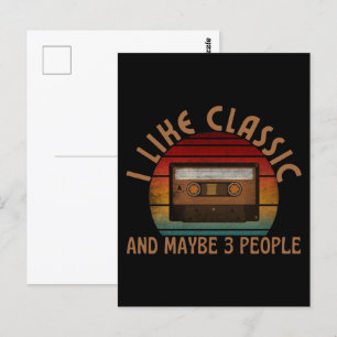 ich mag klassisch und vielleicht 3 Leute Postkarte