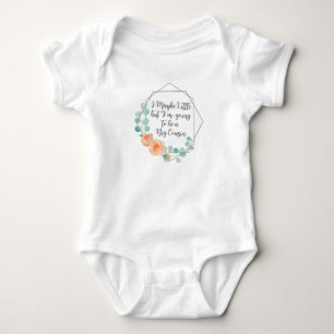 Ich mag klein sein, aber ich werde ein großer Cou Baby Strampler