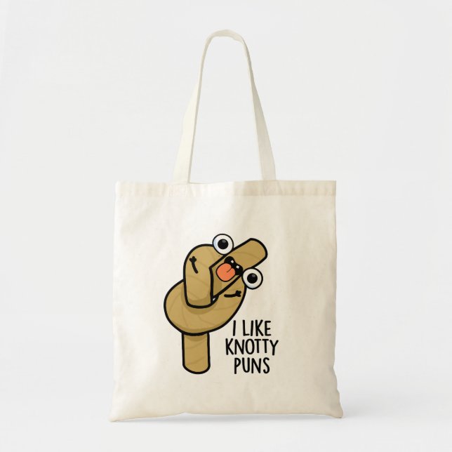 Ich mag Knotty Puns Funny Rope Puff Tragetasche (Vorne)