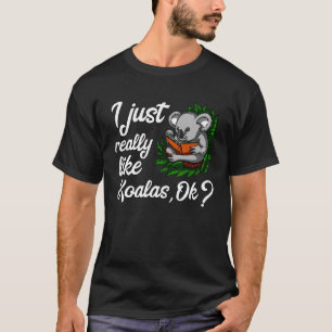 Ich mag Koala Bears Funny Book Reading T-Shirt