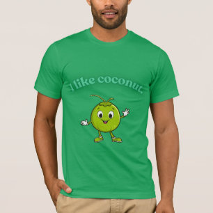 Ich mag Kokosnuss - Süße Cartoon-Kokosnuss Lustige T-Shirt