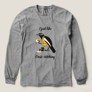 Ich mag Kreuzsticken Tri-Blend Shirt