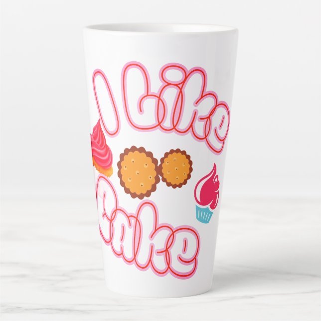 Ich mag Kuchen Milchtasse (Vorderseite)