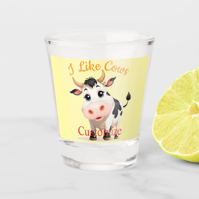 Ich mag Kühe Art Thunder_Cove Schnapsglas (Vorderseite)