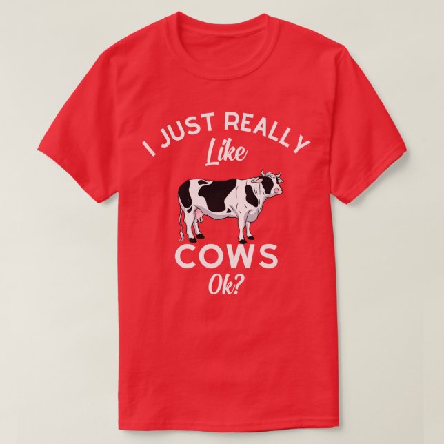 Ich mag Kühe einfach so. T-Shirt (Design vorne)
