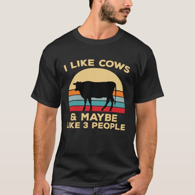 Ich mag Kühe T-Shirt (Vorderseite)