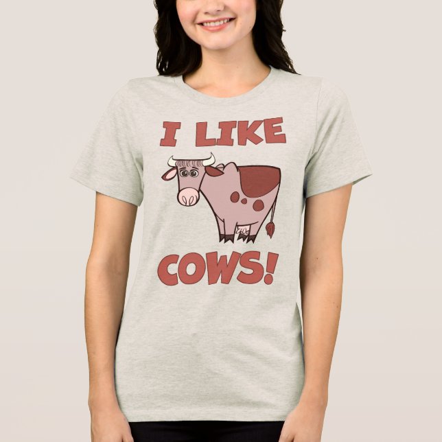 Ich mag Kühe! Tri-Blend Shirt (Vorderseite)