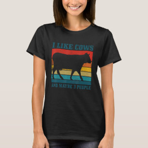 Ich mag Kühe und vielleicht 3 Leute, die Farm züch T-Shirt