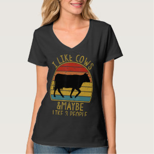 Ich mag Kühe und vielleicht 3 Leute Kuhfarme T-Shirt
