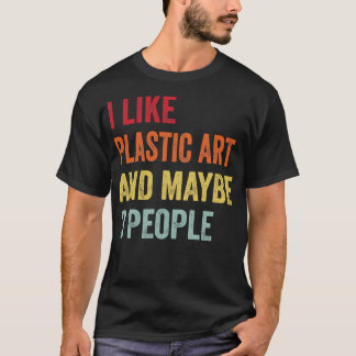 Ich mag Kunstkunst vielleicht 3 Leute T-Shirt
