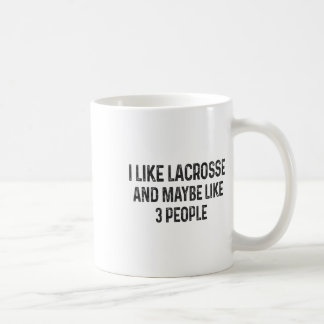 Ich mag Lacrosse und vielleicht 3 Lacrosse Kaffeetasse