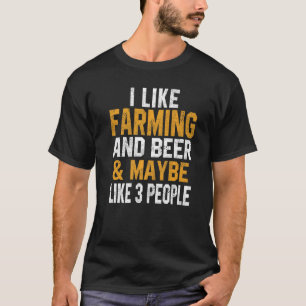 Ich mag Landwirtschaft und Bier Bauer Tractor Driv T-Shirt