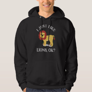 Ich mag Lions Niedlichen Löwen Hoodie