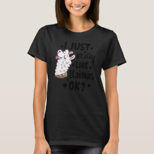 Ich mag Llama wirklich, okay Llama Alpaca T-Shirt