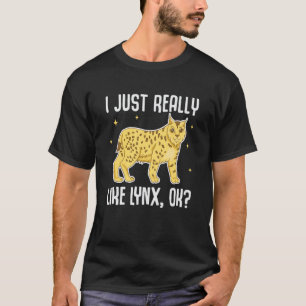 Ich mag Luchs einfach wirklich ok süßer Luchs groß T-Shirt