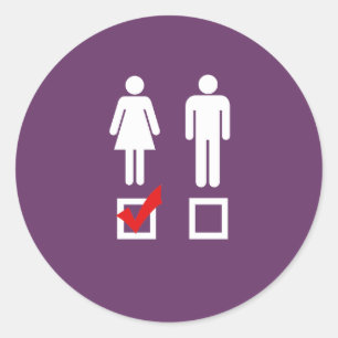 Ich mag Mädchen Runder Aufkleber