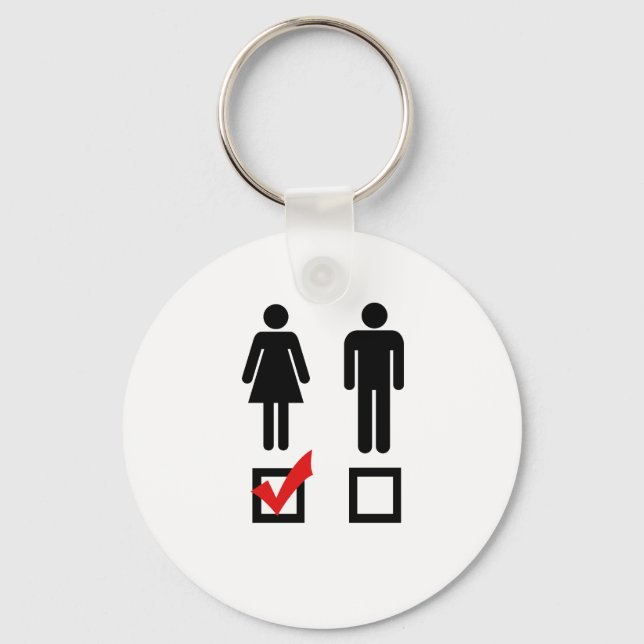 Ich mag Mädchen Schlüsselanhänger (Vorderseite)