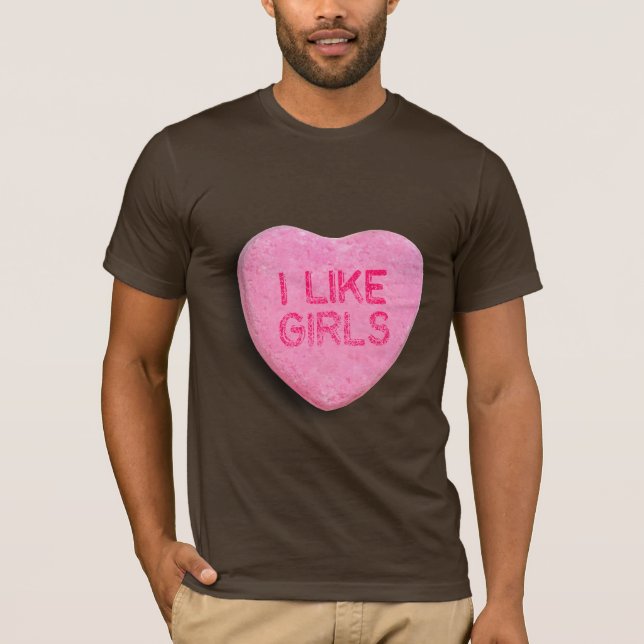 Ich mag Mädchen T-Shirt (Vorderseite)