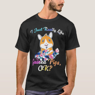 Ich mag Meerschweinchen einfach wirklich Ok Aquare T-Shirt