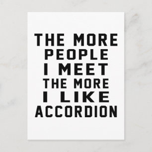 Ich mag mehr Accordion Postkarte