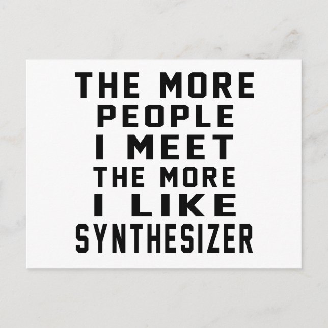 Ich mag mehr Synthesizer Postkarte (Vorderseite)