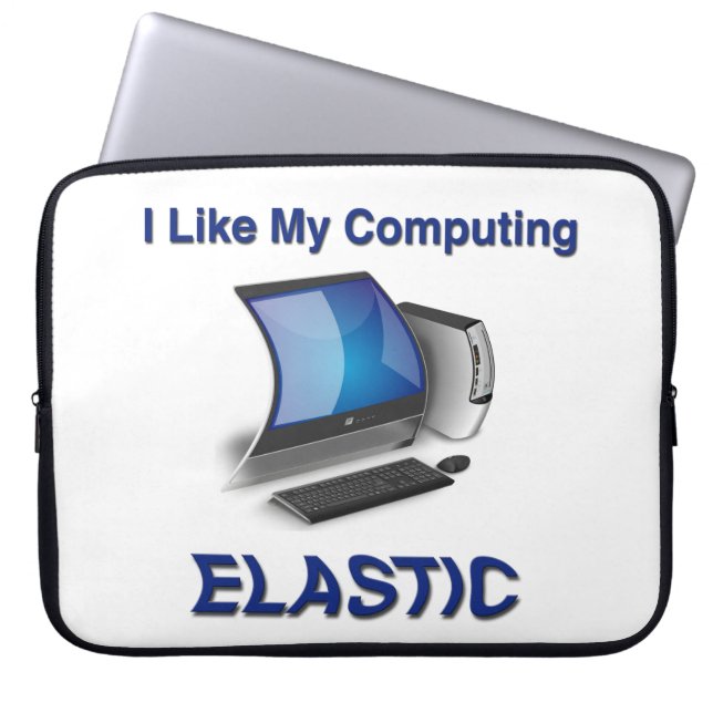 Ich mag mein Computer elastisch Laptopschutzhülle (Vorderseite)
