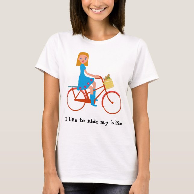 Ich mag mein Fahrrad reiten T-Shirt (Vorderseite)